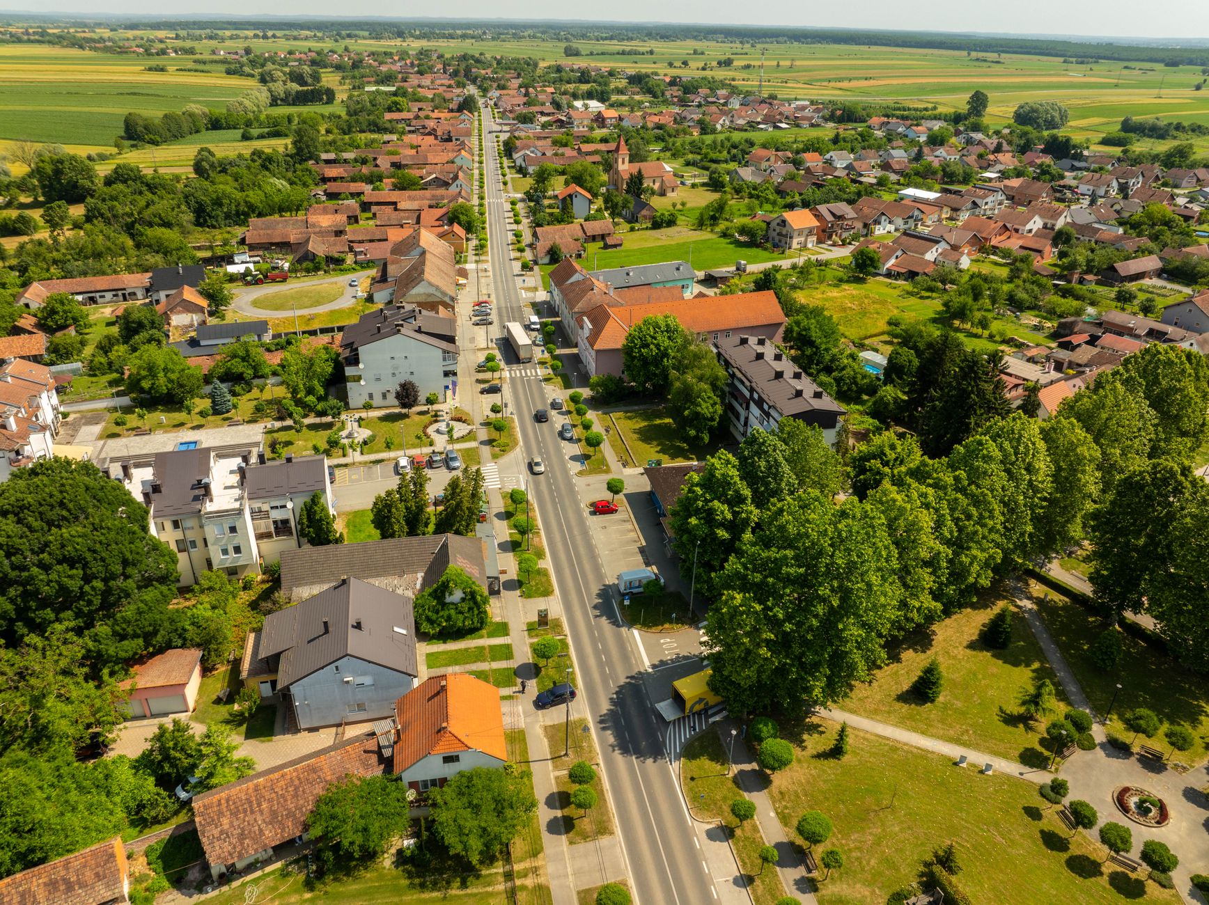 Osječko-baranjska županija, radijus 30 km